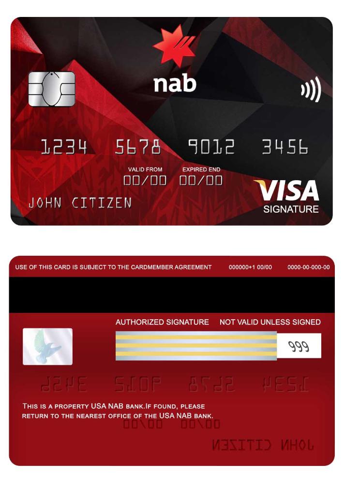 USA NAB bank visa signature card